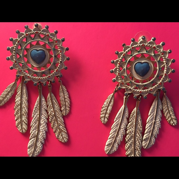 Betsey Johnson Dream Catcher Rhinestone Earrings - Picture 3 of 3